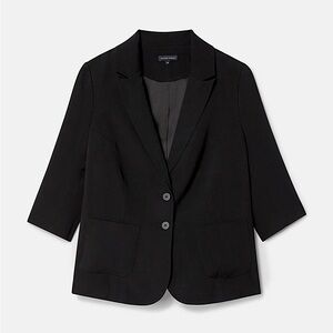 Universal Standard Black Meg Women's Blazer 3/4 sleeves